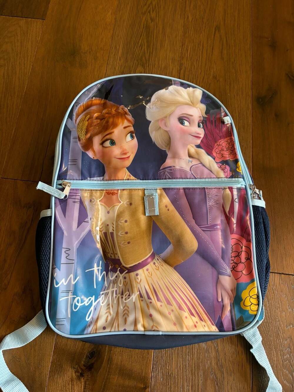 Bioworld Disney Frozen 2 Elsa & Anna Backpack 16" Blue